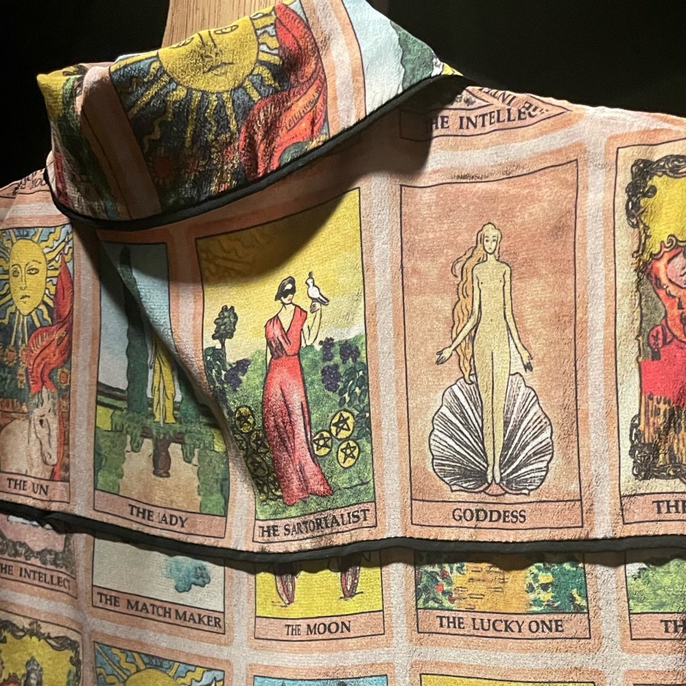 Tarot Card button up shirt from Alice + Olivia